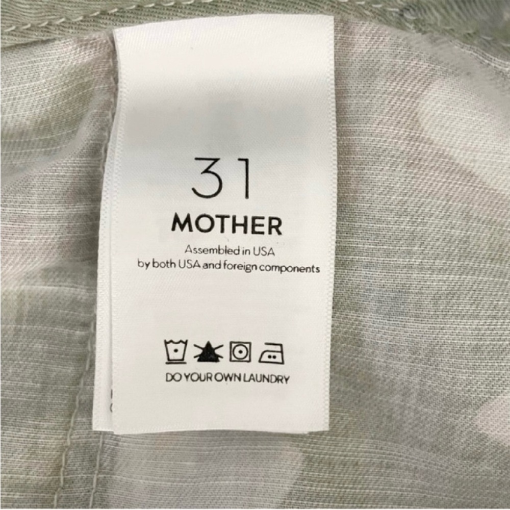MOTHER The Shaker Chop Crop Fray Pants Camouflage Camo Desert Print - Picture 7 of 9